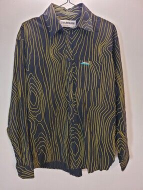 Rhuigi Rude X Zara Men's Black/Yellow Button Down Shirt - Oversized Fit - S